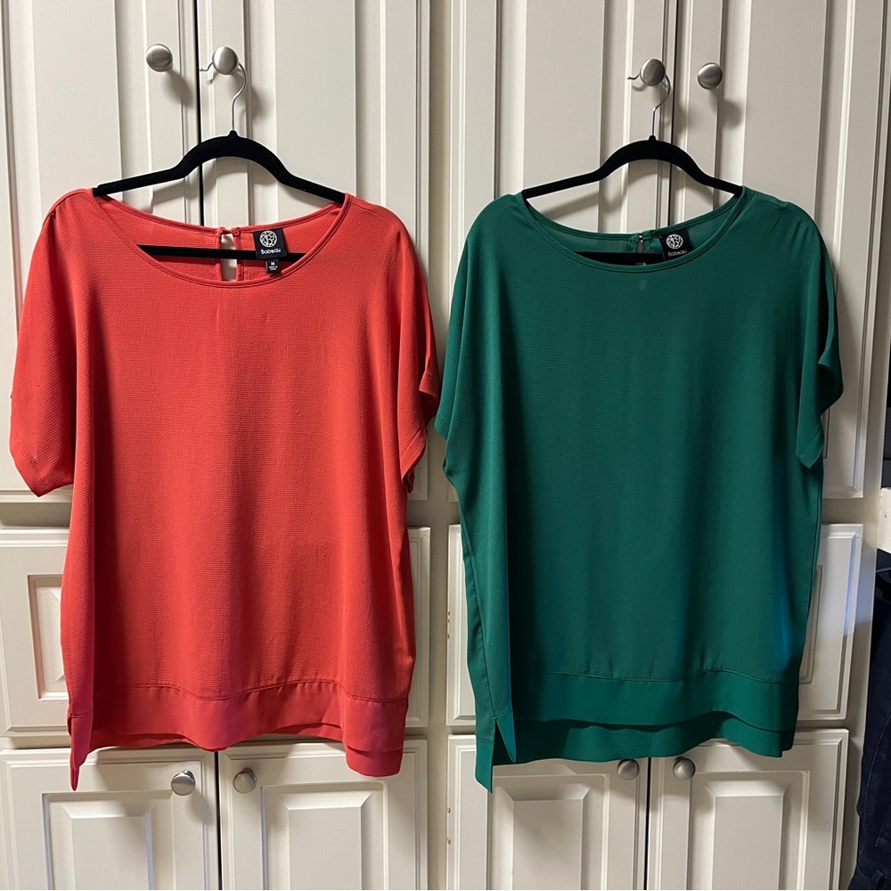 Bobeau Women's Short Sleeve Tunic Blouse Tops